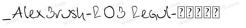 _AlexBrush-ROB Regul字体转换